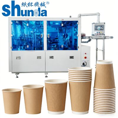 คุณภาพ ความเร็วเครื่องถ้วยกระดาษสูง, ถ้วยกระดาษอัตโนมัติคุณภาพ Shunda ความเร็วสูงทำให้เครื่องที่มีการตรวจสอบดิจิตอล โรงงาน