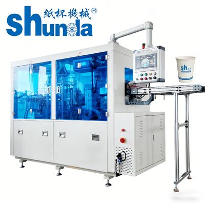 Single / Double PE Coated High Speed Servo Paper Cup Machine For Coffee / Tea