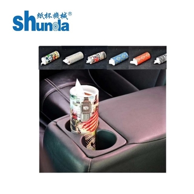 เครื่องหลอดกระดาษอัตโนมัติด้วยอัลตราโซนิกและระบบอากาศร้อนสำหรับผู้ถือกล่องกระดาษทิชชูรอบประเภทการผลิตถ้วยตรง
