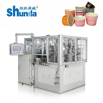 Shunda เครื่องกระดาษถ้วยความเร็วสูงสําหรับกระดาษ PE เดี่ยว / สอง